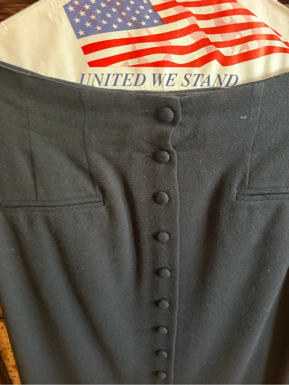 Black sunny names wool skirt size 14 100% wool skirt